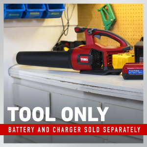 Toro 60V MAX* 605 CFM Brushless Electric Cordless Leaf Blower – 2.5Ah Battery Included (51820) Toro 60V MAX* 605 CFM Brushless Electric Cordless Leaf Blower – 2.5Ah Battery Included (51820)